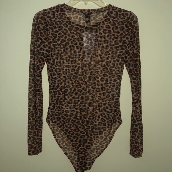 Sheer Cheetah Print Bodysuit - Picture 2 of 4